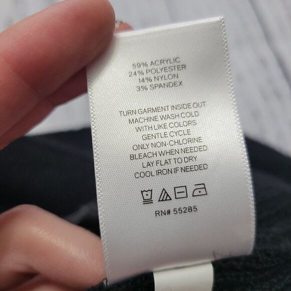 NWT Express Black Women's XS Soft Knit Bishop Long Sleeve Sweater Blouse - Picture 7 of 7